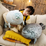 Harp Seal Plush Toy Pillow 30cm 40cm 60cm 80cm Large Oversized Cushion-Realistic Harp Seal Plush Toy / Pillow. Gray or white version in your choice of size: 30cm/12in, 40cm/16in, 60cm/23.5in. 80cm/31.5in Cotton stuffed plush with all over printed outer fabric covering, sewn flippers and snout. Lifelike marine life baby sea animal plush doll sea lion wildlife aquarium zoo creature cushion-