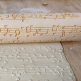 -Quality wooden rolling pin with embossed staff lines, music notes and hearts. Measures approximately 35cm / 13.8" with 4.5cm / 1.77" diameterFree shipping from abroad with average delivery in 2-3 weeks.
Sweet Musical Notes Hearts Wood Music Love Baking Cookies Kitchen Tool Cooking Valentines Day-