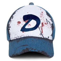 The Walking Dead Clementine Bloody D Baseball Cap-High quality cosplay prop replica polyester and cotton bloodied D baseball cap. One size fits most adults. Free shipping from abroad with average delivery to the USA in 2-3 weeks. Halloween costume zombies walking dead telltale videogame hat-