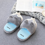 -Super cute women's plush smiling husky dog slippers. Free shipping from abroad. Typically arrives in about 2-3 weeks to the USA.

Happy kawaii meme doggie slides house shoes footwear bad pun doge puppy gift juniors unisex kids teens US sizes memes fun funny gray grey-