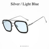 -Silver / Light Blue-