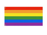 LGBTQ Pride Flag, Classic LGBTQIA Rainbow Striped Banner, Custom Flag-High Quality, Professionally printed LGBTQ rainbow striped pride flag. Single or double sided, grommets or pole sleeve / pocket. 2x1 ft / 1x2 ft, 3x2 ft / 2x3 ft, 3x5 ff / 5x3 ft. Fully customizable. Classic Traditional LGBT GLBT LGBTQIA LGBTQI LGBTQ LGBTQIA Gay Pride Equality Protest March Festival Pole Banner Flag.-2 ft x 1 ft-Standard-Grommets-