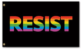 LGBTQ RESIST FLAG Anti-Trump Anti-Fascist Equality Protest Banner -High quality, professionally printed polyester flag. Single or fully double-sided with blackout layer, grommets or pole pocket / sleeve. 2x1ft / 1x2ft, 3x2ft / 2x3ft, 5x3ft / 3x5ft, customizable Anti-Trump Anti-Fascist Antifa Protest Banner Flag RIghts Equality USA America RESIST Fascism LGBTQ LGBTQIA LGBTQX Resistance-5 ft x 3 ft-Standard-Grommets-796752936697
