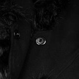 KITSUNE Hooded Fur Coat, Punk Rave Gothic Lolita Style Womens Jacket--