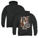 -Adult Small-Zipper Hoodie (Back Print)-Black-