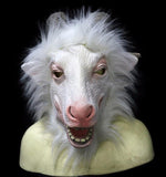 -Very high quality latex over-the-head goat / ram mask with attached fur. One size fits most. Free shipping from abroad with an average delivery to the USA in about 2 weeks.

Funny Rocky Mountain Goat Ram Stag Halloween costume realistic cosplay animal mask deluxe horned horns fancy dress-