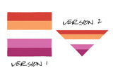 Updated Inclusive Lesbian Pride Bandana LGBTQ LGBTQIA Striped Diagonal--