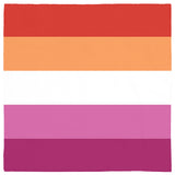 Updated Inclusive Lesbian Pride Bandana LGBTQ LGBTQIA Striped Diagonal-Horizontal Stripes-