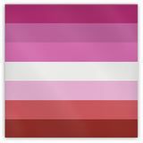 Lesbian Pride Magnet 2x2in Metal LGBTQ LGBTQIA LGBTQX Classic Stripes-2x2 inch-Horizontal-