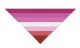 Lesbian Pride Bandana, 24x24 inches, Classic Pink and White Stripes-Polyester jersey knit 24 inch square bandana, kerchief, handkerchief, hanky, neckerchief, do-rag, facemask, headscarf, babushka, hankey. GLBT LGBT LGBTQ LGBTQIA LGBTQX LGBTQ Plus LGBTQ+ Gay Lesbian Lez Pride, Horizontal or diagonal classic Pink and White stripes bandanas. -