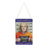 MAGA Mugshot 8x12" Metal Sign-Make America Great Again - Lock Him Up! Funny 8x12in anti-Trump metal sign. Rust and fade resistant. Indoor or outdoor use. Free Shipping Worldwide. RESIST Anti-Fascist Trump for Prison Poster Sedition Treason Domestic Terrorism Fraud Trump Lies People Die Coup American Fascism Arrest Indictment Save Democracy USA -