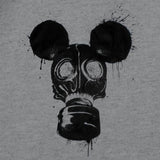DOSEprod MOUSK Tee, Dismaland Mickey Mouse Gas Mask Parody Graffiti-Mens / Unisex-Gray Heather-S-