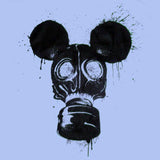 DOSEprod MOUSK Tee, Dismaland Mickey Mouse Gas Mask Parody Graffiti-Mens / Unisex-Light Blue-S-