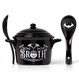 -Alchemy designed cauldron inspired lidded bowl & matching spoon perfect for soups, broths, cereals & serving. Animal-free Bone China. Genuine Alchemy Gothic product. Ships from USA
Witches pot for making potions, spells & divine dinners! witch wicca wiccan samhain halloween kitchen kitchen winter solstice gift
-664427053065