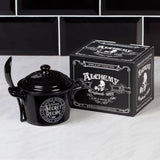 -Alchemy designed cauldron inspired lidded bowl & matching spoon perfect for soups, broths, cereals & serving. Animal-free Bone China. Genuine Alchemy Gothic product. Ships from USA
Witches pot for making potions, spells & divine dinners! witch wicca wiccan samhain halloween kitchen kitchen winter solstice gift
-664427053102