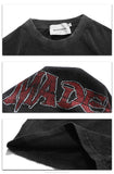 -Made Extreme x Black Air "At The End of the World, Jesus Came Again and No One Knew" distressed retro vintage style tee. Unisex style and sizing, see size chart. Hand distressed cotton, each piece will be slightly unique. Free shipping from abroad. 90s 1990s Christ Christian Goth Gothic Punk Alternative Streetwear-