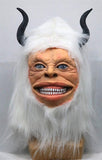 -Uniquely creepy high quality over-the-head latex yeti mask with attached hair. Funny weird weirdest halloween mask costume bizarre strange creepiest bigfoot yeti abominable snowman creature human face cryptid cryptozoology mythological horned goat bear man hybrid himalayan snow beast ice demon best freaky newest-