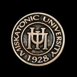 -Miskatonic University lapel / hat pin or tie tack pinback. Class signet dated 1928, the year H.P. Lovecraft published Call of Cthulhu. Genuine, American artist crafted Fine Jewelry. High quality Sterling Silver or Bronze. Made in and shipped from the USA. HP Lovecraftian Horror country lore dark fantasy gothic gift-
