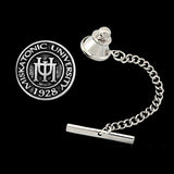 -Miskatonic University lapel / hat pin or tie tack pinback. Class signet dated 1928, the year H.P. Lovecraft published Call of Cthulhu. Genuine, American artist crafted Fine Jewelry. High quality Sterling Silver or Bronze. Made in and shipped from the USA. HP Lovecraftian Horror country lore dark fantasy gothic gift-Sterling Silver-Tie Tack-