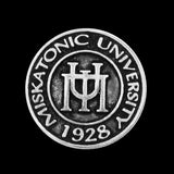 -Miskatonic University lapel / hat pin or tie tack pinback. Class signet dated 1928, the year H.P. Lovecraft published Call of Cthulhu. Genuine, American artist crafted Fine Jewelry. High quality Sterling Silver or Bronze. Made in and shipped from the USA. HP Lovecraftian Horror country lore dark fantasy gothic gift-