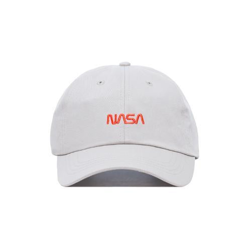 NASA Embroidered Retro Logo Dad Hat, Officially Licensed 1980's Cap-White-OS-
