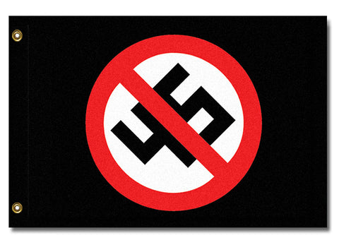 No 45 Protest Flag, Anti-Trump Anti-Fascist Protest Banner NO45 Symbol-High quality, professionally printed polyester flag in your choice of size and style, single or double-sided with blackout layer, grommets or pole pocket / sleeve. 2x1ft / 1x2ft, 3x2ft / 2x3ft, 5x3ft / 3x5ft, custom. Fully customizable. No 45 NO45 Symbol Anti-Trump anti-fascist resistnce protest banner flag, Resist -3 ft x 2 ft-Black-Standard - Grommets-796752936833