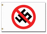No 45 Protest Flag, Anti-Trump Anti-Fascist Protest Banner NO45 Symbol-High quality, professionally printed polyester flag in your choice of size and style, single or double-sided with blackout layer, grommets or pole pocket / sleeve. 2x1ft / 1x2ft, 3x2ft / 2x3ft, 5x3ft / 3x5ft, custom. Fully customizable. No 45 NO45 Symbol Anti-Trump anti-fascist resistnce protest banner flag, Resist -3 ft x 2 ft-White-Standard - Grommets-796752936833