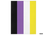 -High quality printed image on a luxurious, soft and warm 100% polyester minky fleece blanket. Double-sided blankets are printed on both sides. Single-sided blankets are white on the reverse.This item is made to order and typically ships in 3-5 business days from the USA. LGBTQIA LGBTQX Nonbinary Non-Binary Enby Pride-30x40 inch-Single Sided-