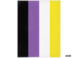 -High quality printed image on a luxurious, soft and warm 100% polyester minky fleece blanket. Double-sided blankets are printed on both sides. Single-sided blankets are white on the reverse.This item is made to order and typically ships in 3-5 business days from the USA. LGBTQIA LGBTQX Nonbinary Non-Binary Enby Pride-60x80 inch-Single Sided-