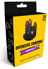 Offensive Crayons: Porn Pack Edition - Dirty Adult Coloring Gift, USA-Finally, crayons as dirty as your browser history.All the excitement of tentacles, ASMR and cat girls, but with none of the actual imagery that would turn on your step-sister. Anal Bleach Peach, Just the Tip Teal, I Think I’m Going to…Cream and other groan worthy colors. Funny naughty sexual kinky adult coloring. -