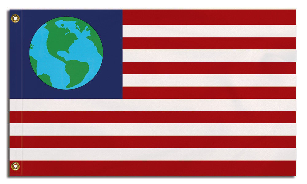 Old Freebie Flag of Earth, Sci-Fi Cosplay Prop Replica Flag sooner.-High quality, professionally printed polyester banner pole flag in your choice of size and style - single or double sided with either grommets or pole pocket. 2x1 / 1x2 ft, 3x2 / 2x3 ft, 3x5 / 5x3 ft or custom size. Fully customizable on request. Custom Sci-Fi cartoon cosplay prop replica pole banner zoidberg.-