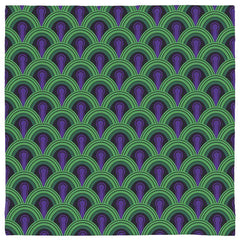 Overlook 237 Pattern Bandana - Green and Purple Retro Horror Moon Room-