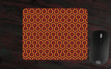 Overlook Mousepad, Classic Retro Horror Hotel Carpet Geometric Pattern--