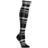 Constructivist Plaid Knee High Socks -Bauhaus goes lumberjack. Women's knee-high socks in a selection of unique constructivist plaid patterns. Shipped from the USA. Made in France 76% Cotton / 23% Nylon / 1% Spandex Sewn with long-fiber, Fair Trade cottons. High quality designer constructivism constructiv long knee-length tall fashion socks.-