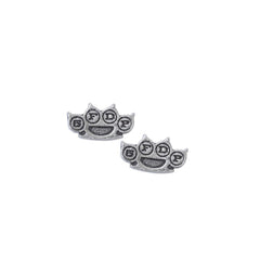 Five Finger Death Punch Knuckle Duster Earrings, Alchemy Gothic, 5FDP-