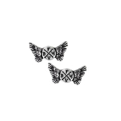 Official BULLET FOR MY VALENTINE Winged Stud Earrings, Alchemy Gothic-