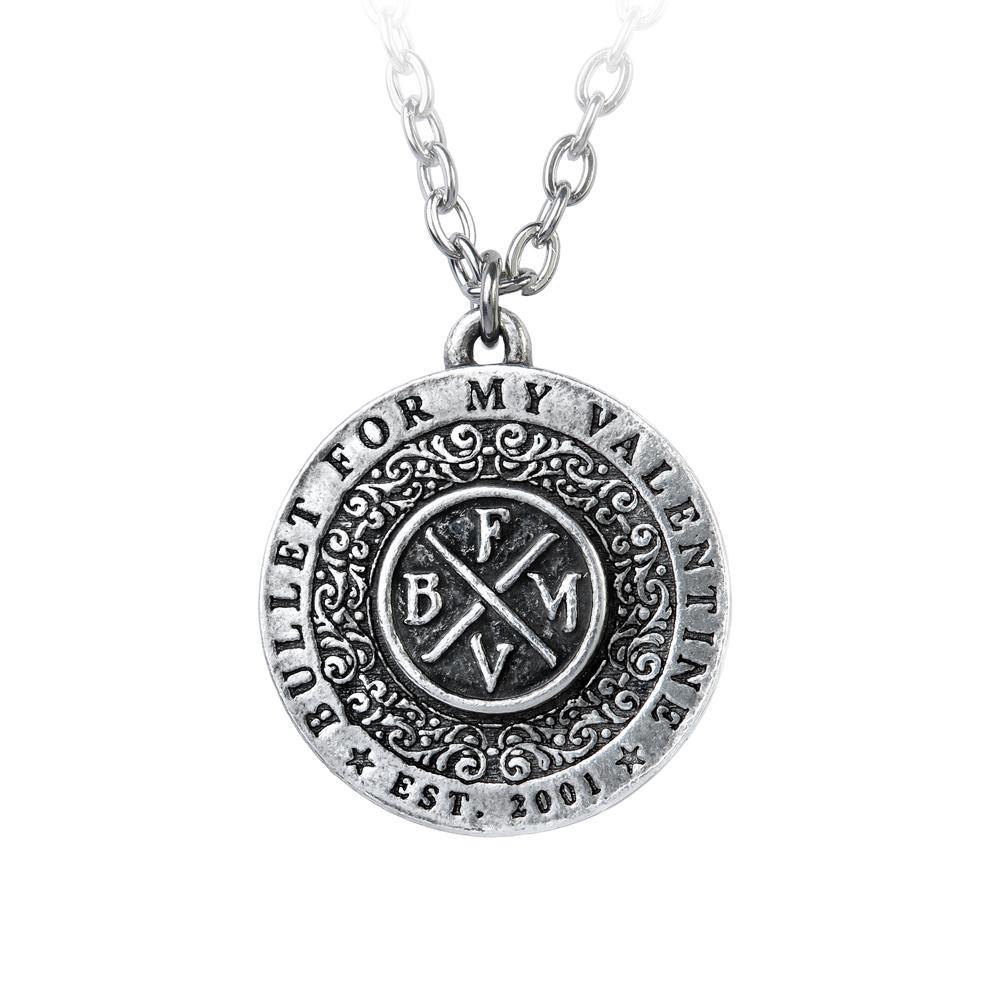Bullet for My Valentine Disc Pendant Necklace, Alchemy Gothic --