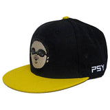 PSY Gangnam Style Embroidered Snapback Cap, Kpop Meme Hat, USA Seller-Black and yellow snapback baseball cap with high quality, bright and bold embroidered PSY Face on the front, PSY on the side and Gangnam Style on the reverse. Officially licensed PSY apparel. This hat typically ships in 2-3 business days from within the USA. Gaon Kpop Dance-pop Meme PSY Oppan Gangnam Style hat gift-YELLOW-OSFM-