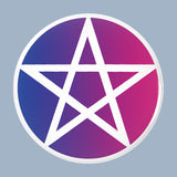 Bisexual Pagan Pride Buttons LGBTQX LGBTQIA Intersectional Pride Pin-High quality scratch and UV resistant mylar & metal pinback button. 1.25, 2.25 or 3 inches. Custom Bi Pagan LGBTQ LGBTQIA LGBTQX Intersectional Bisexual Witch Pride Badge, Wicca Wiccan Pentacle Pentagram Elemental Star - Visibility, Representation, Equality-2.25 inch Round Button-