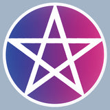 Bisexual Pagan Pride Buttons LGBTQX LGBTQIA Intersectional Pride Pin-High quality scratch and UV resistant mylar & metal pinback button. 1.25, 2.25 or 3 inches. Custom Bi Pagan LGBTQ LGBTQIA LGBTQX Intersectional Bisexual Witch Pride Badge, Wicca Wiccan Pentacle Pentagram Elemental Star - Visibility, Representation, Equality-3 inch Round Button-