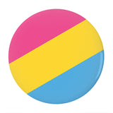 Pansexual Pride Pinback Buttons 1.25in 2.25in or 3in LGBTQ LGBTQIA Pin-High quality scratch and UV resistant mylar & metal pinback button. 1.25, 2.25 or 3 inches. Custom made Pan Pansexual LGBTQ LGBTQIA LGBTQX Pride Pin - Equal Rights, Equality Flag Stripes. Hearts Not Parts. Love is Love. -2.25 inch Round Button-