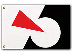 Peacekeeper Flag, Custom Cosplay Farscape Prop Replica Pole Banner-High quality, professionally printed polyester banner pole flag in your choice of size and style - single or double sided with either grommets or pole pocket. Custom Farscape Cosplay Prop Replica pole banner flag. Russian suprematism pattern design. -