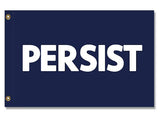 PERSIST FLAG, Custom Color & Sizes - Rights & Equality Protest Banner-High quality, professionally printed polyester flag. Single or fully double-sided, grommets or pole pocket / sleeve. 2x1ft / 1x2ft, 3x2ft / 2x3ft, 5x3ft / 3x5ft, custom. Fully customizable. Rights Equity Equality Womens LGBTQ LGBTQX LGBTQIA Anti-Fascist Antifa Progressive Pole Flag USA America RESIST Fascism United-3 ft x 2 ft-Navy-Standard - Grommets-796752936208
