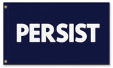 PERSIST FLAG, Custom Color & Sizes - Rights & Equality Protest Banner-High quality, professionally printed polyester flag. Single or fully double-sided, grommets or pole pocket / sleeve. 2x1ft / 1x2ft, 3x2ft / 2x3ft, 5x3ft / 3x5ft, custom. Fully customizable. Rights Equity Equality Womens LGBTQ LGBTQX LGBTQIA Anti-Fascist Antifa Progressive Pole Flag USA America RESIST Fascism United-5 ft x 3 ft-Navy-Standard - Grommets-796752936208