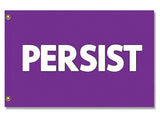 PERSIST FLAG, Custom Color & Sizes - Rights & Equality Protest Banner-High quality, professionally printed polyester flag. Single or fully double-sided, grommets or pole pocket / sleeve. 2x1ft / 1x2ft, 3x2ft / 2x3ft, 5x3ft / 3x5ft, custom. Fully customizable. Rights Equity Equality Womens LGBTQ LGBTQX LGBTQIA Anti-Fascist Antifa Progressive Pole Flag USA America RESIST Fascism United-3 ft x 2 ft-Purple-Standard - Grommets-796752936208