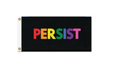 PERSIST FLAG, Custom Color & Sizes - Rights & Equality Protest Banner-High quality, professionally printed polyester flag. Single or fully double-sided, grommets or pole pocket / sleeve. 2x1ft / 1x2ft, 3x2ft / 2x3ft, 5x3ft / 3x5ft, custom. Fully customizable. Rights Equity Equality Womens LGBTQ LGBTQX LGBTQIA Anti-Fascist Antifa Progressive Pole Flag USA America RESIST Fascism United-2 ft x 1 ft-LGBTQ-Standard - Grommets-