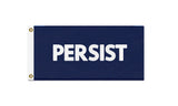 PERSIST FLAG, Custom Color & Sizes - Rights & Equality Protest Banner-High quality, professionally printed polyester flag. Single or fully double-sided, grommets or pole pocket / sleeve. 2x1ft / 1x2ft, 3x2ft / 2x3ft, 5x3ft / 3x5ft, custom. Fully customizable. Rights Equity Equality Womens LGBTQ LGBTQX LGBTQIA Anti-Fascist Antifa Progressive Pole Flag USA America RESIST Fascism United-2 ft x 1 ft-Navy-Standard - Grommets-796752936208