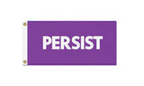 PERSIST FLAG, Custom Color & Sizes - Rights & Equality Protest Banner-High quality, professionally printed polyester flag. Single or fully double-sided, grommets or pole pocket / sleeve. 2x1ft / 1x2ft, 3x2ft / 2x3ft, 5x3ft / 3x5ft, custom. Fully customizable. Rights Equity Equality Womens LGBTQ LGBTQX LGBTQIA Anti-Fascist Antifa Progressive Pole Flag USA America RESIST Fascism United-2 ft x 1 ft-Purple-Standard - Grommets-796752936208