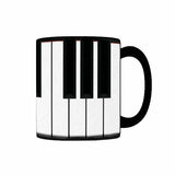 Piano Keybaord Mug, Retro Classic 1980s 1990s Pianist Teacher Gift Cup-Premium quality mug in your choice of 11oz or 15oz. High quality, durable ceramic. Microwave safe. White mugs are dishwasher safe. Handwashing recommened for black mugs to help prevent fading. These coffee cups are made-to-order and typically ships in 2-3 business days from within the US.-