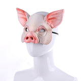 -High quality EVA pig masquerade style half-face mask with elastic band. One size fits most. Free shipping from abroad. Typically arrives in 2-3 weeks to the USA. Funny creepy weird costume cosplay technoblade gamer carnival pigs piggy piggies oink oink detailed plastic halloween fancy dress hog animal farm gag-
